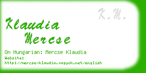 klaudia mercse business card